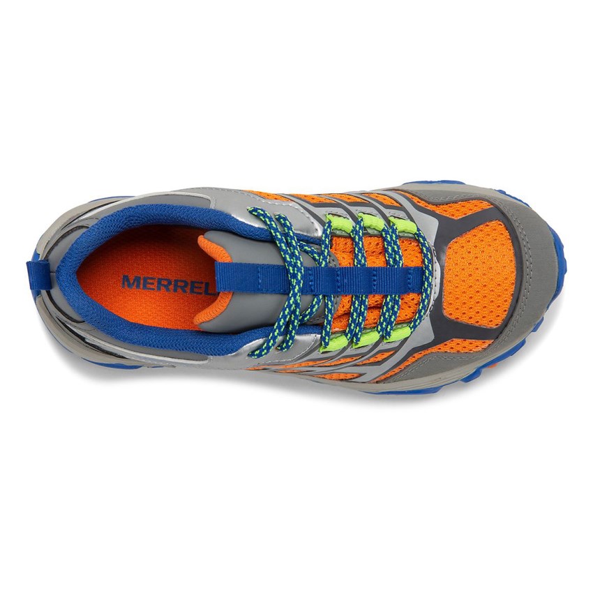 Basket Merrell Moab FST Low Waterproof Grise/Argent/Orange Enfant | L.O.WBOK